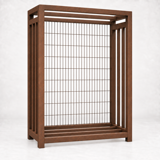 FERRUVIO STRATA Compact — stojak na drewno 160 × 120 × 50 cm