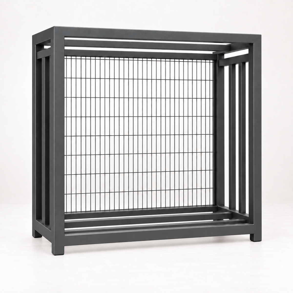 FERRUVIO STRATA Square — stojak na drewno 188 × 188 × 50 cm
