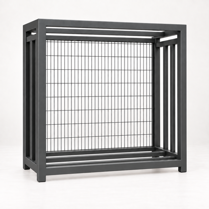 FERRUVIO STRATA Square — stojak na drewno 188 × 188 × 50 cm